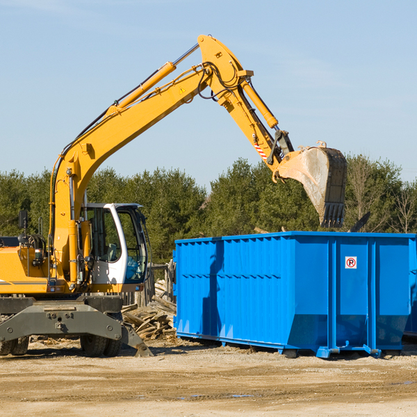 are there any restrictions on where a residential dumpster can be placed in Lake Camelot